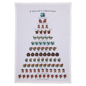 Christmas: The Senior’s Christmas Flour Sack Tea Towel